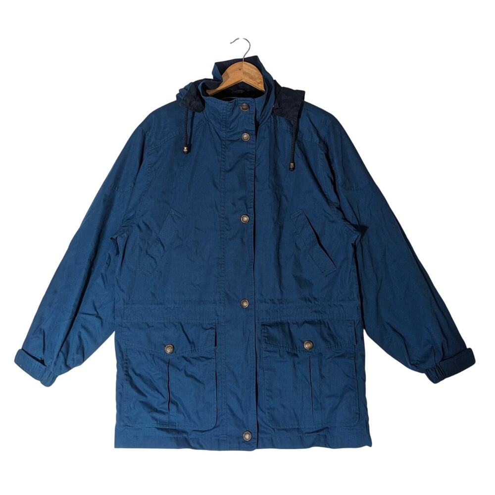 Vintage 90's Pacific Trail Outdoor Barn Utility Jacket Coat Sz M Blue Teal